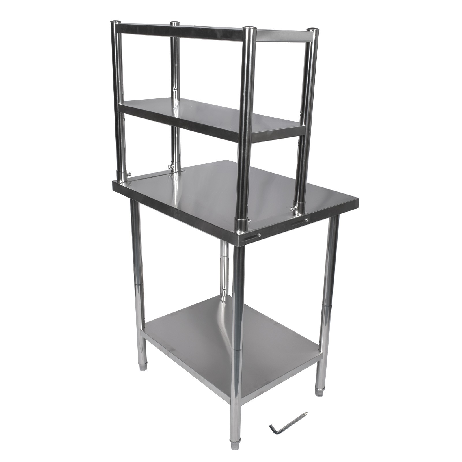 Kitchen Work Table Stainless Steel Restaurant Food Prep Table w/ Shelf & Drawer
