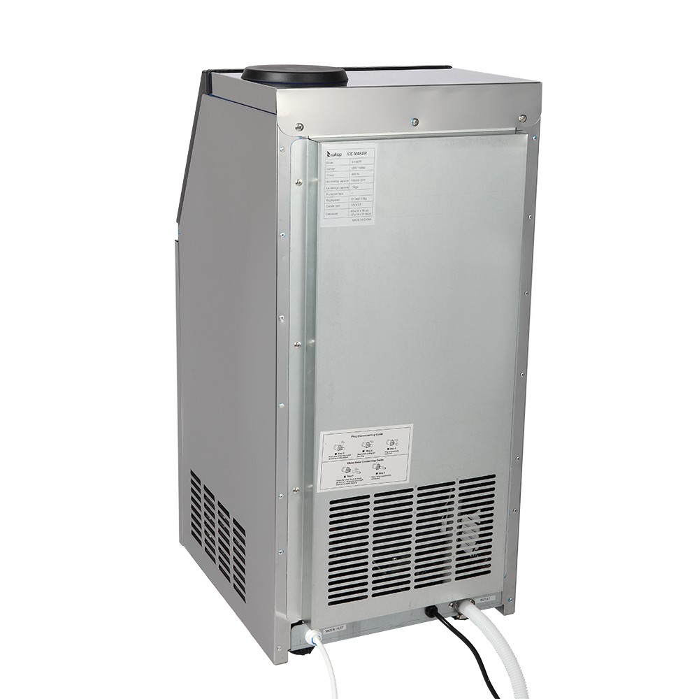 ZOKOP Built-in 110Lbs Commercial Stainless Steel Ice Maker Machine Ice Cube New