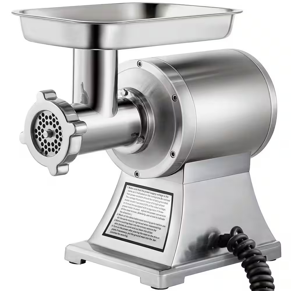 Commercial Meat Grinder, 450 Lbs. Stainless Steel Blade and Plate, Sausage Stuff