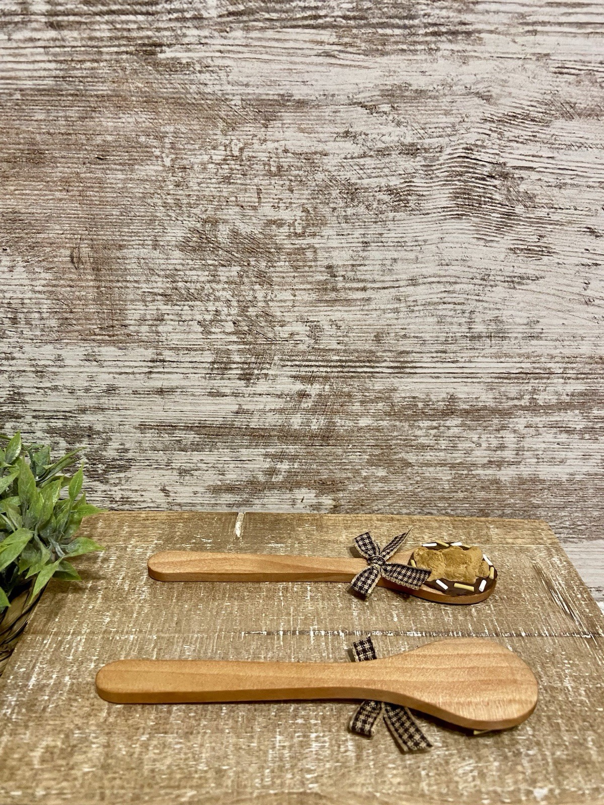 Smores Wooden Spoons Tiered Tray Decor Farmhouse Decor COFFEE BAR 2 PC