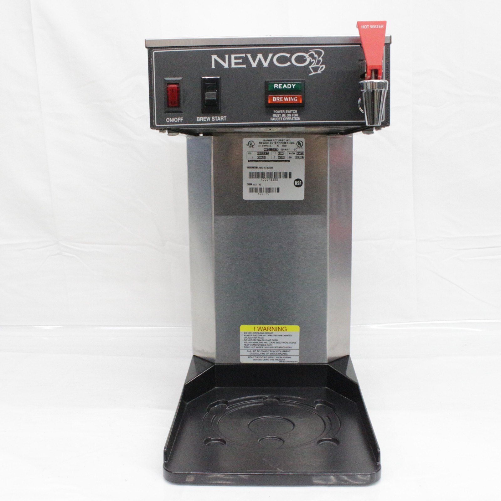 Newco ACE-TC Automatic Telescoping Coffee Brewer Only