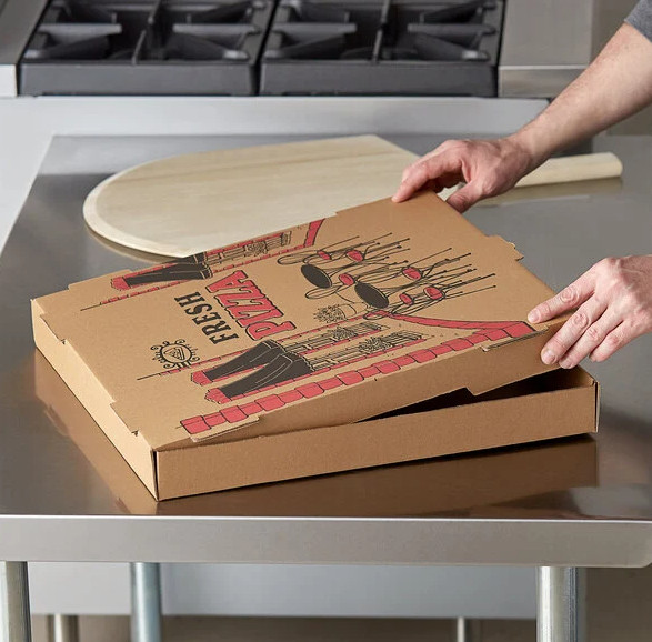 18″ x 18″ x 2″ Kraft Corrugated Pizza Boxes – 50 Pack, Sturdy Takeout