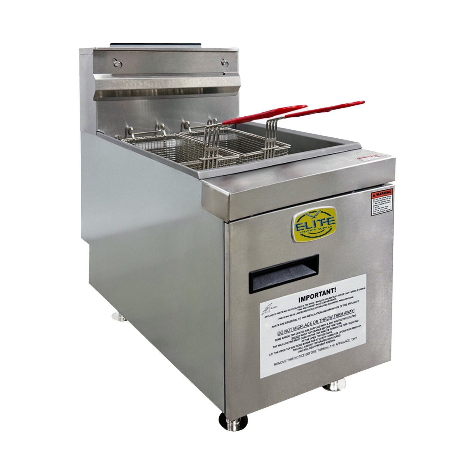 35 lbs Countertop Gas Fryer 2 Baskets 3 Burners