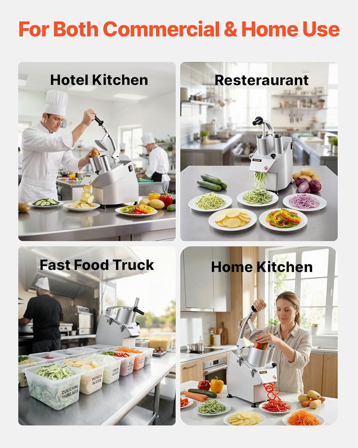 Vegetable Cutter Commercial Food Processor 5 Disks Fruit Vegetable Processor