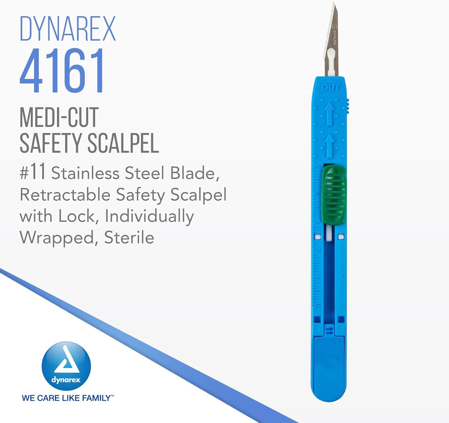 Medi-Cut Disposable Scalpel – Retractable Safety Scalpel with Lock – #11