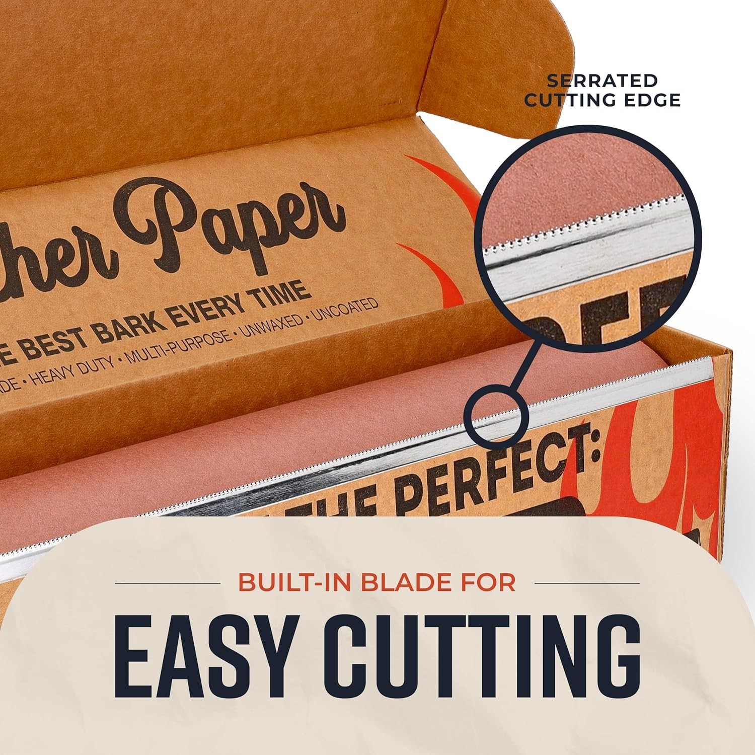 Pink Butcher Paper Roll with Dispenser Box, 24″ x 175′ (2100”) Food-Grade Peach