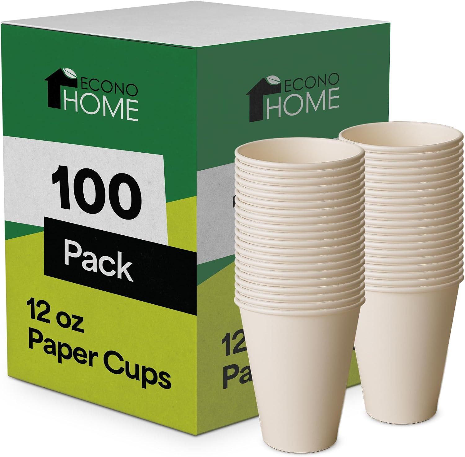 12 Oz 1000 Pack Disposable Coffee Paper Cups – Paper Cups for Hot and Cold Drink