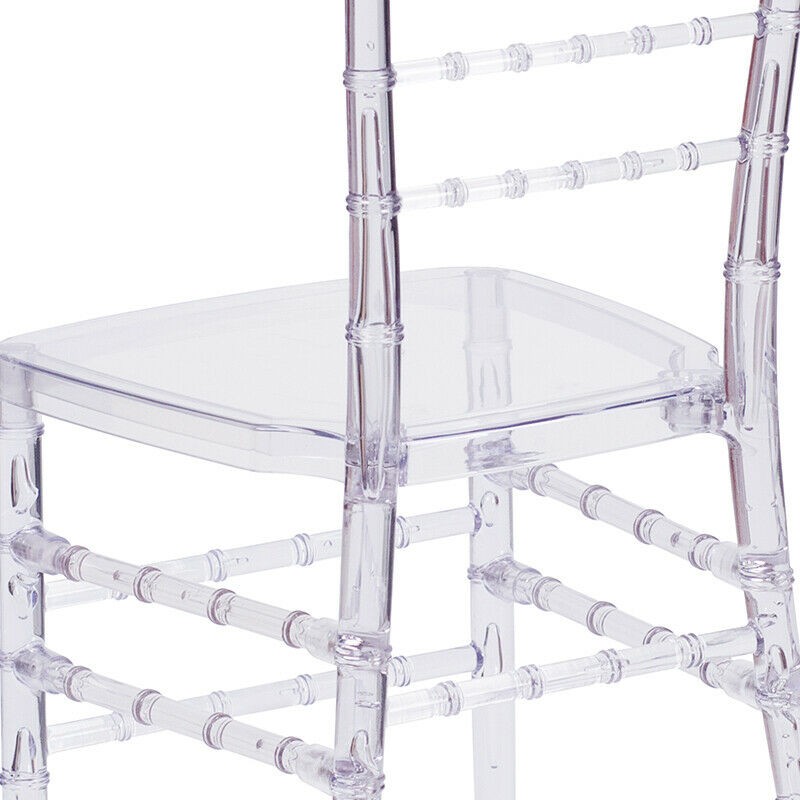 Set of 3 Fully Assembled Transparent Crystal Dining Chair for Wedding ,party.