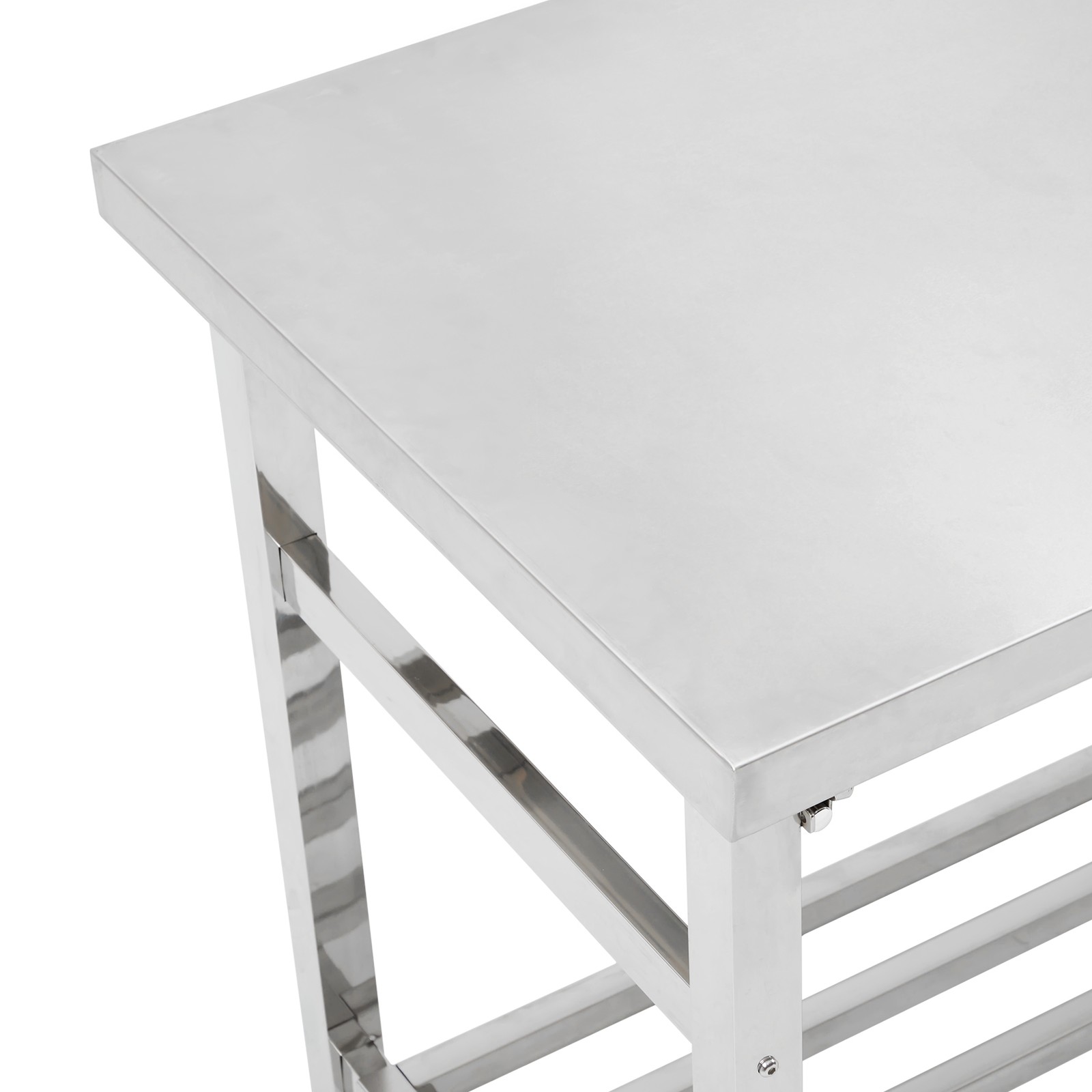 Folding 47″x24″ Kitchen Restaurant Work Prep Table Stainless Steel w/ Undershelf