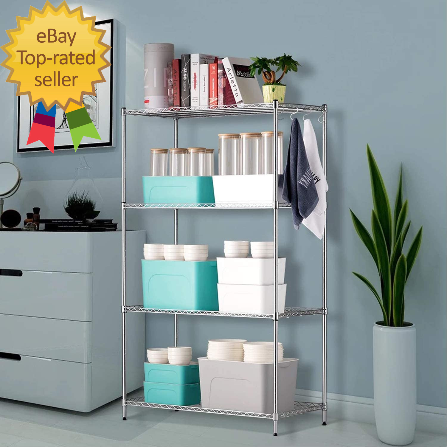 Wire Shelving Shelf Lock Clips Replacements for 1″ Post Metal Shelving Sleeves