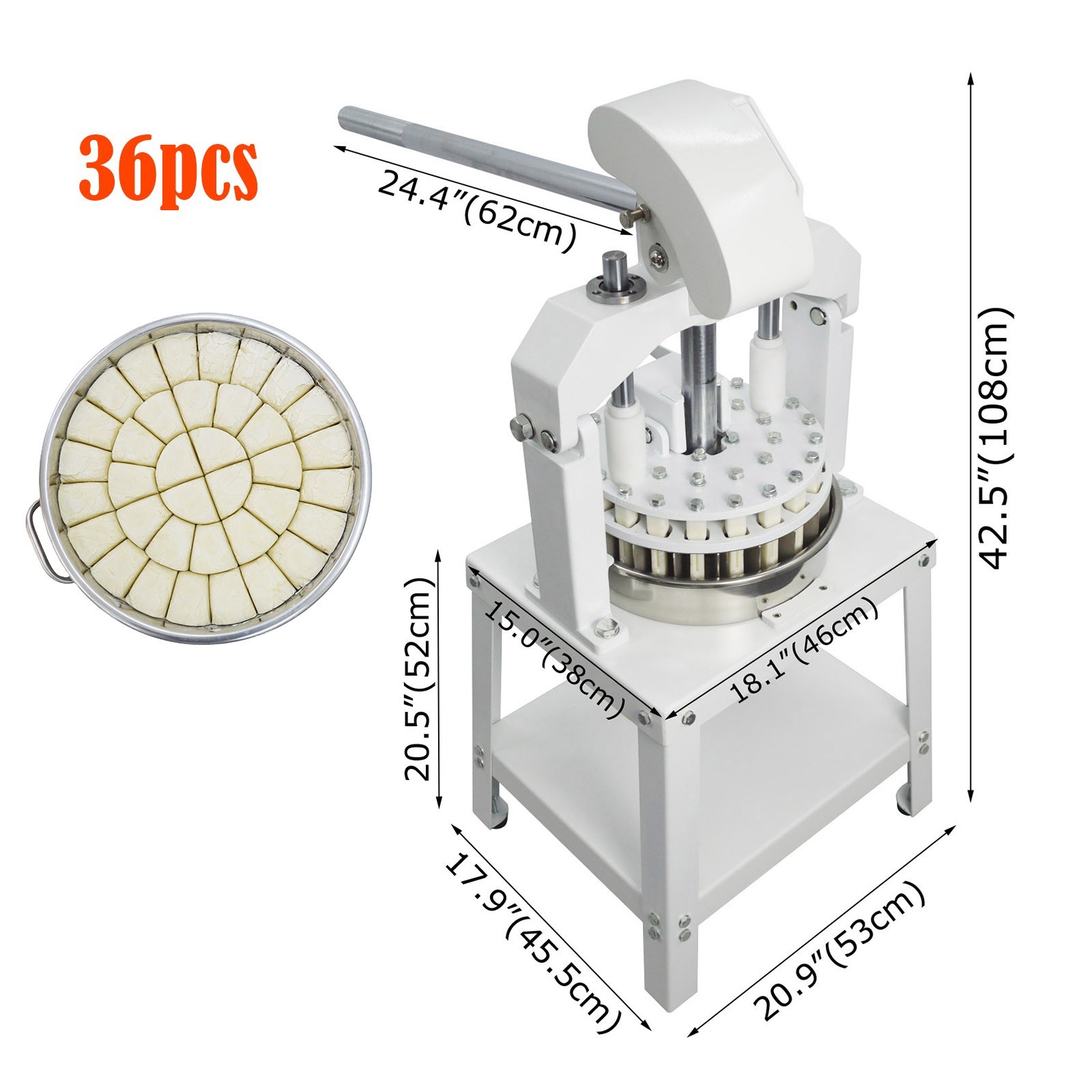 36PCS Manual Dough Divider Special Dough Dividing Machine for Bakeries 30g-160g