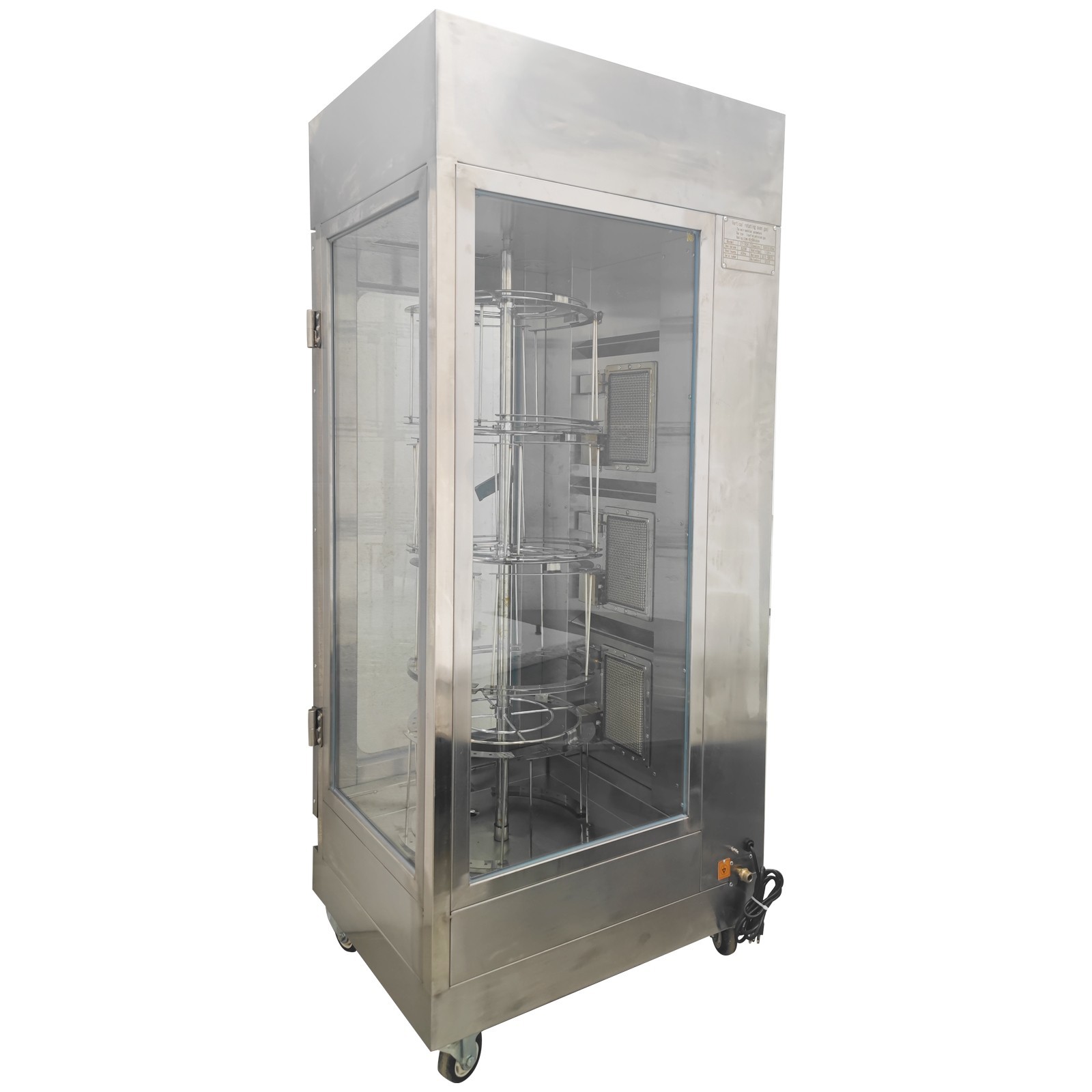 Liquefied Petroleum Gas Chicken Rotisserie Machine Stainless steel Rotary Oven