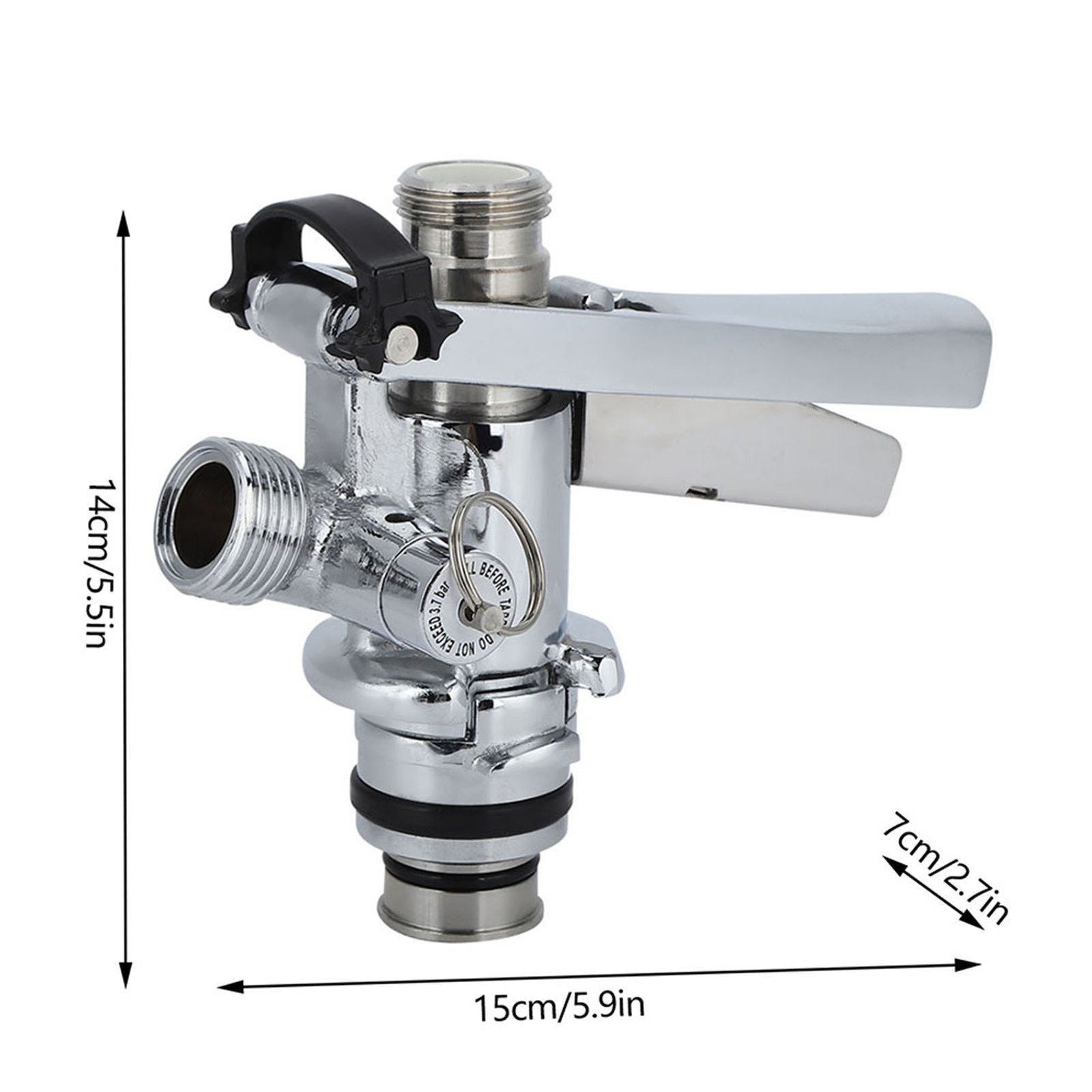 Keg Coupler Stainless Steel Keg Coupler G5/8 U-Type Coupler Dispenser Accessory