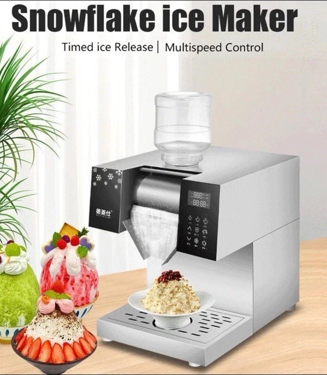 Commercial Snow Ice Flake Maker Machine – Model 120, Water-Cooled, 1300W