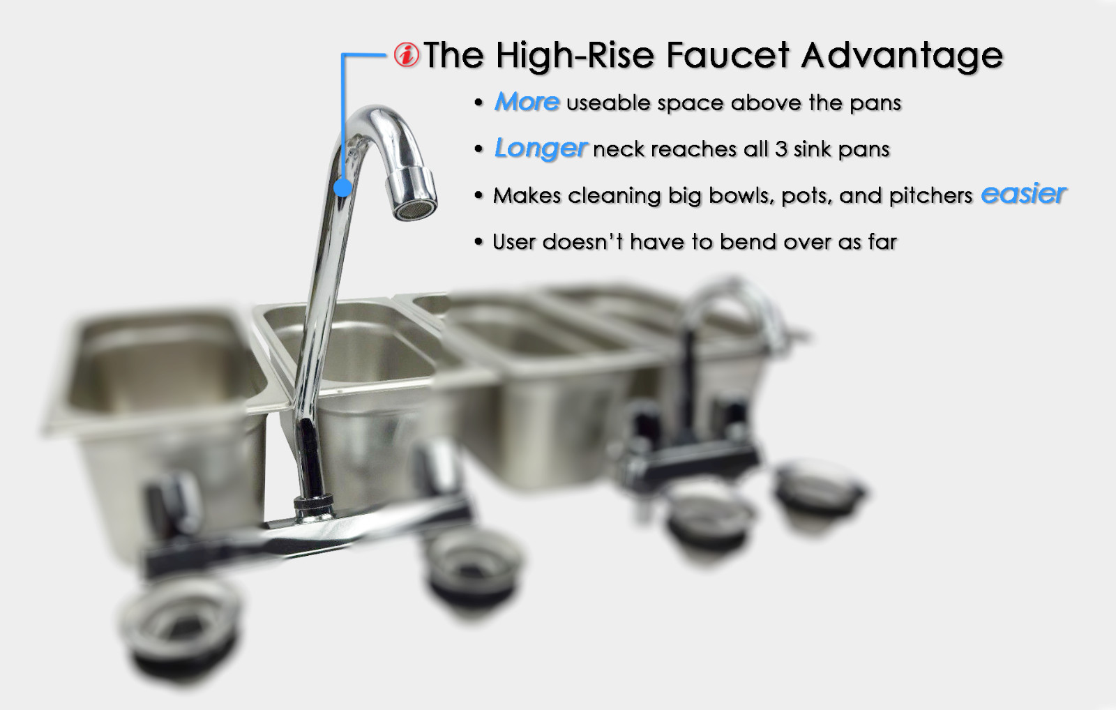 4 Compartment Concession Sink Portable Food Truck Trailer Hand Washing w/Faucets