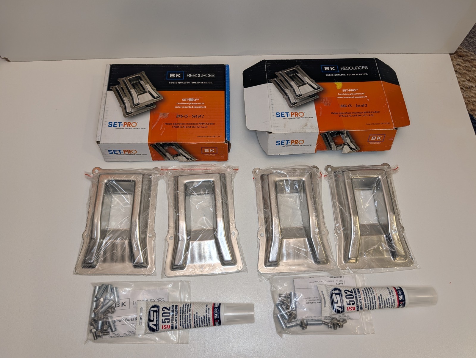 Kitchen Wheels Safety Stainless Steel Placing System Price Is For 2 Full sets