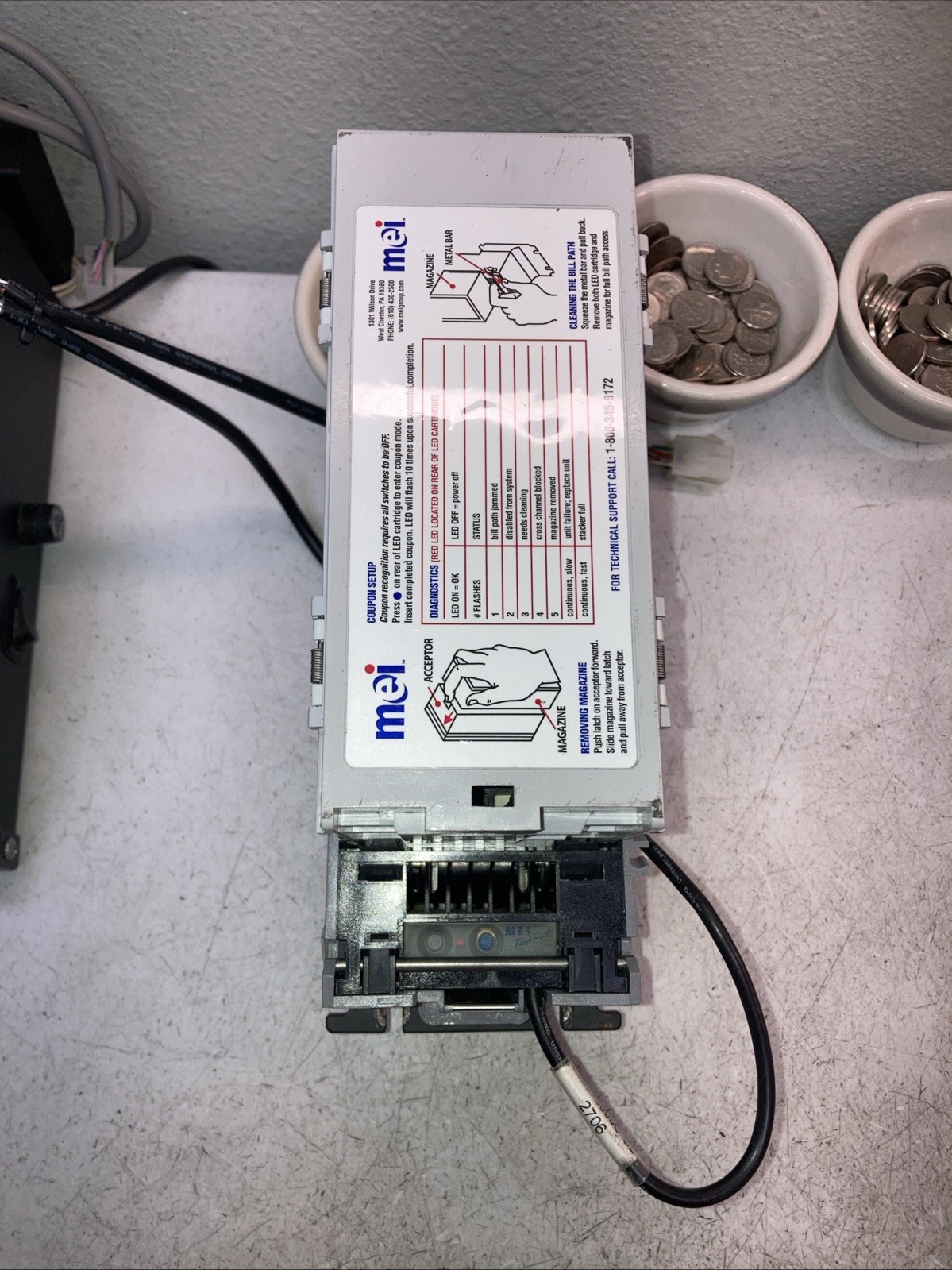 MARS MEI CPI VN2512 MDB 24 Volt Validator $1-$5. REBUILT . With Warranty