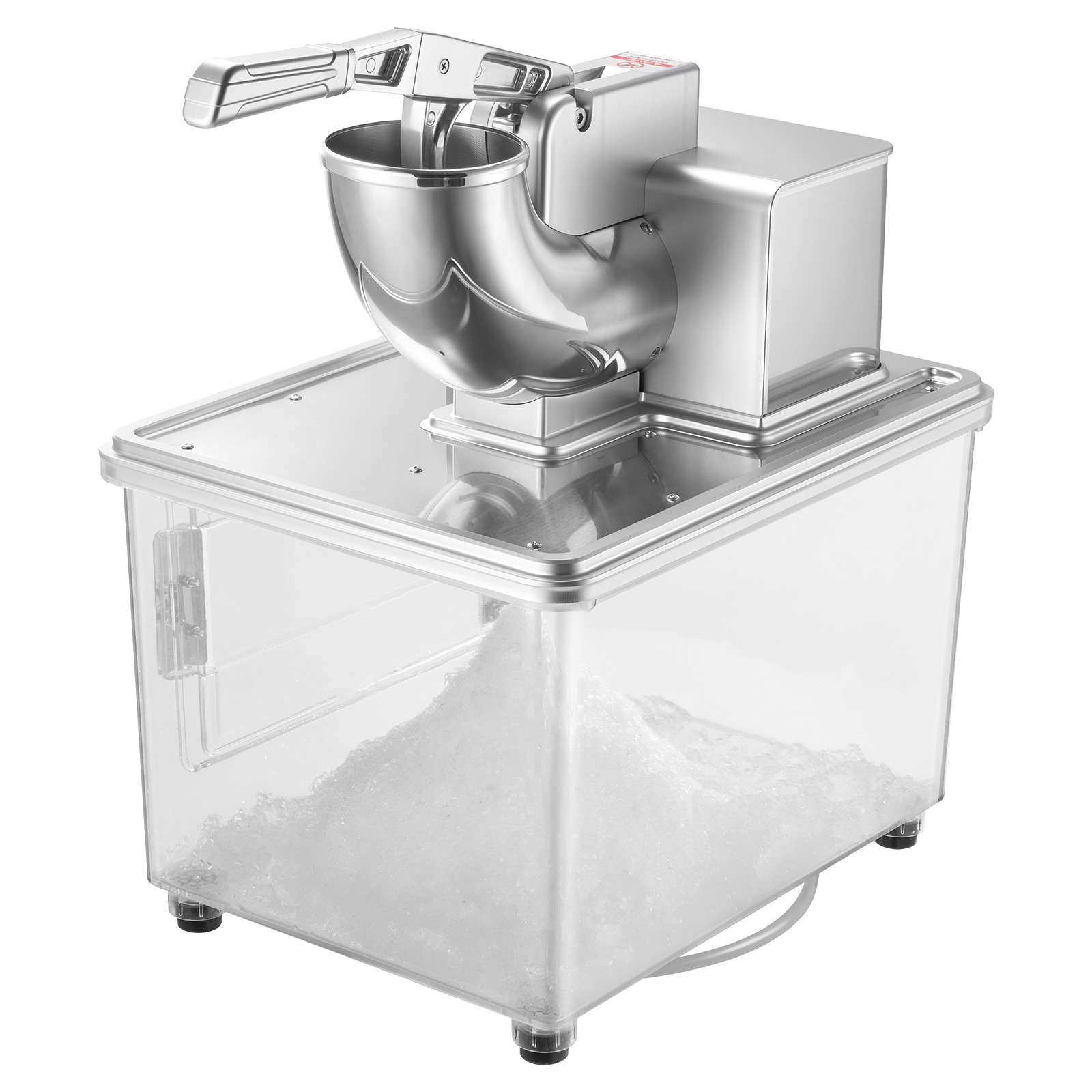 Commercial Ice Crusher 661LBS/H Electric Snow Cone Maker Shaved Ice Silver