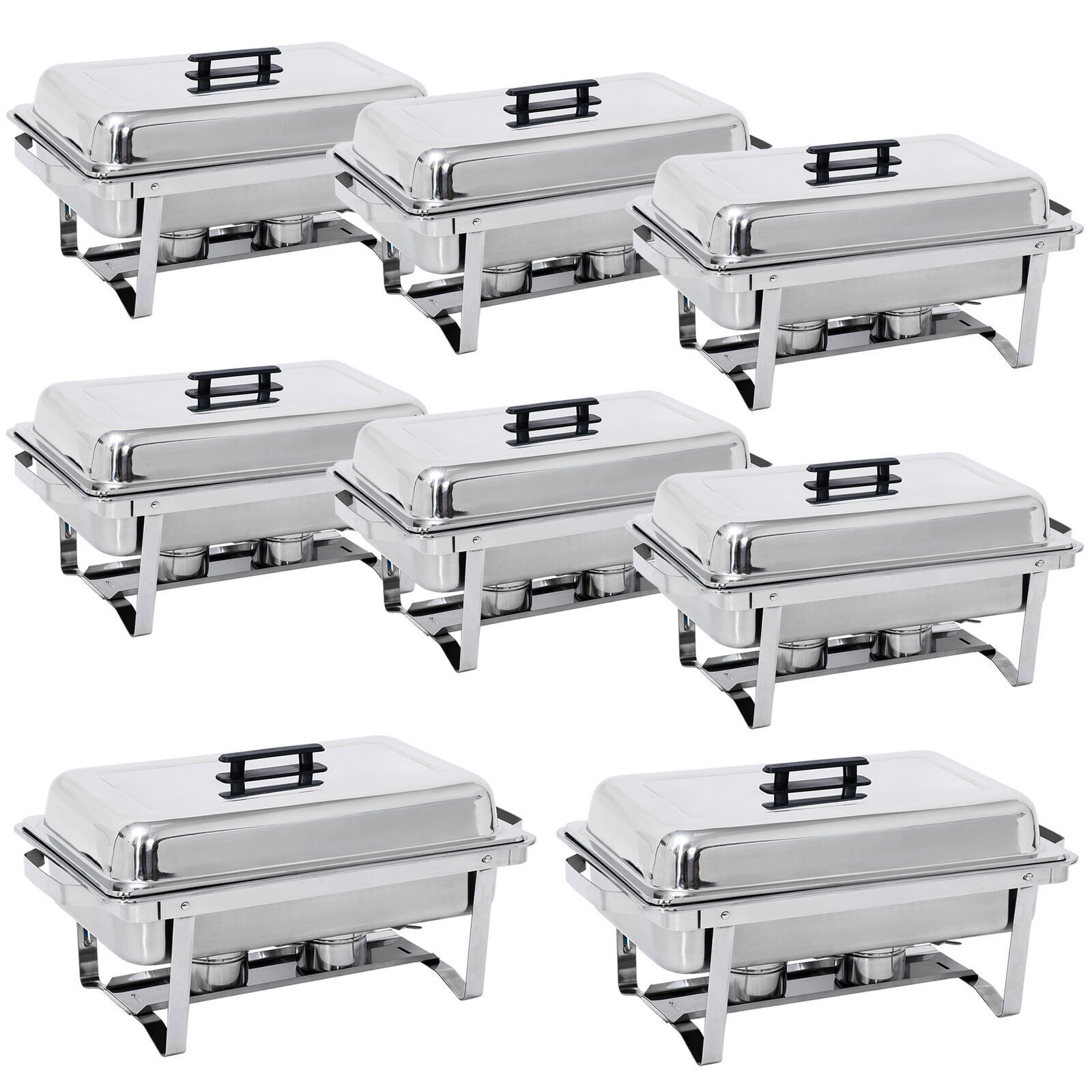 8 Pack 8 QT Stainless Steel Chafing Dish Buffet Set Catering Food Warmer