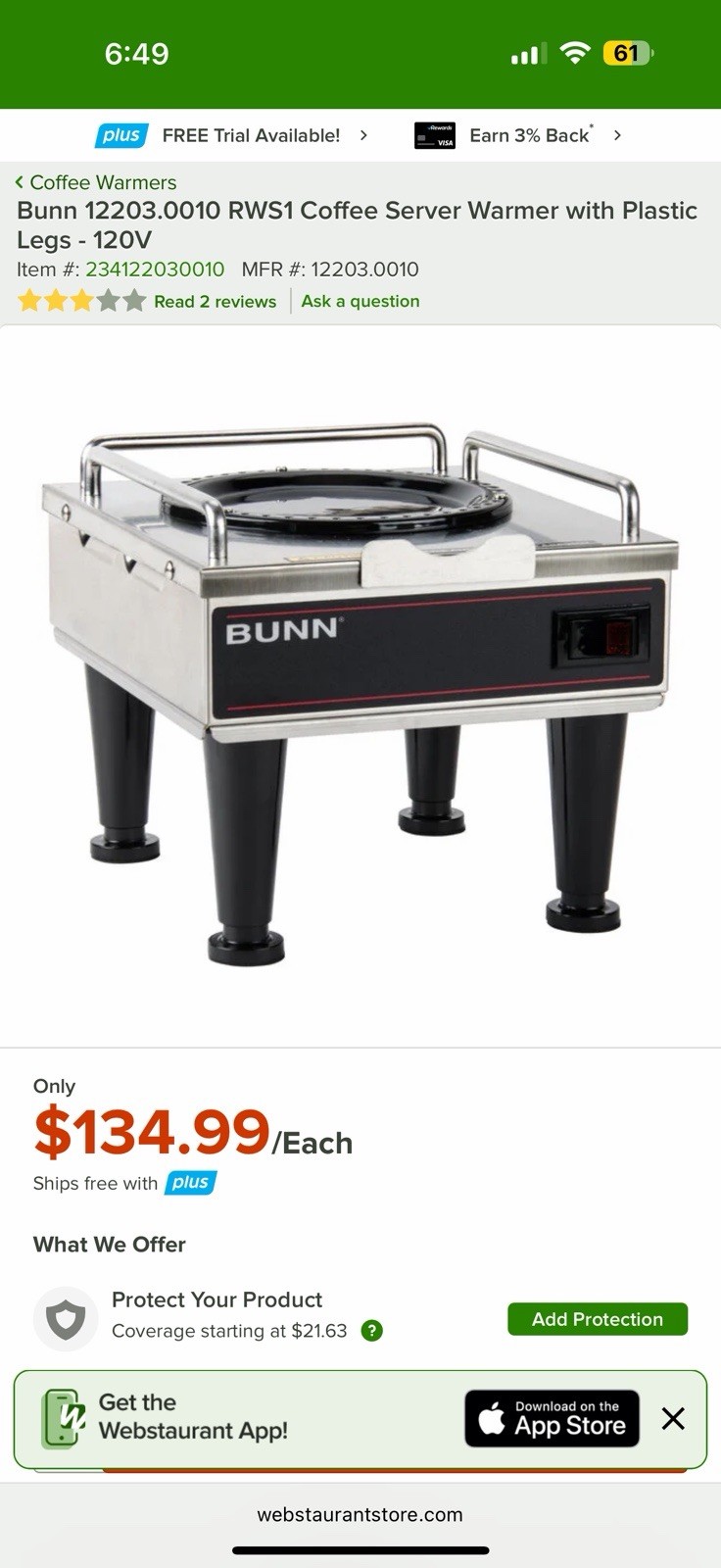 Bunn 35900.0010 BrewWISE GPR DBC 18.9 Gallon Dual Coffee Brewer – 120/208-240V,