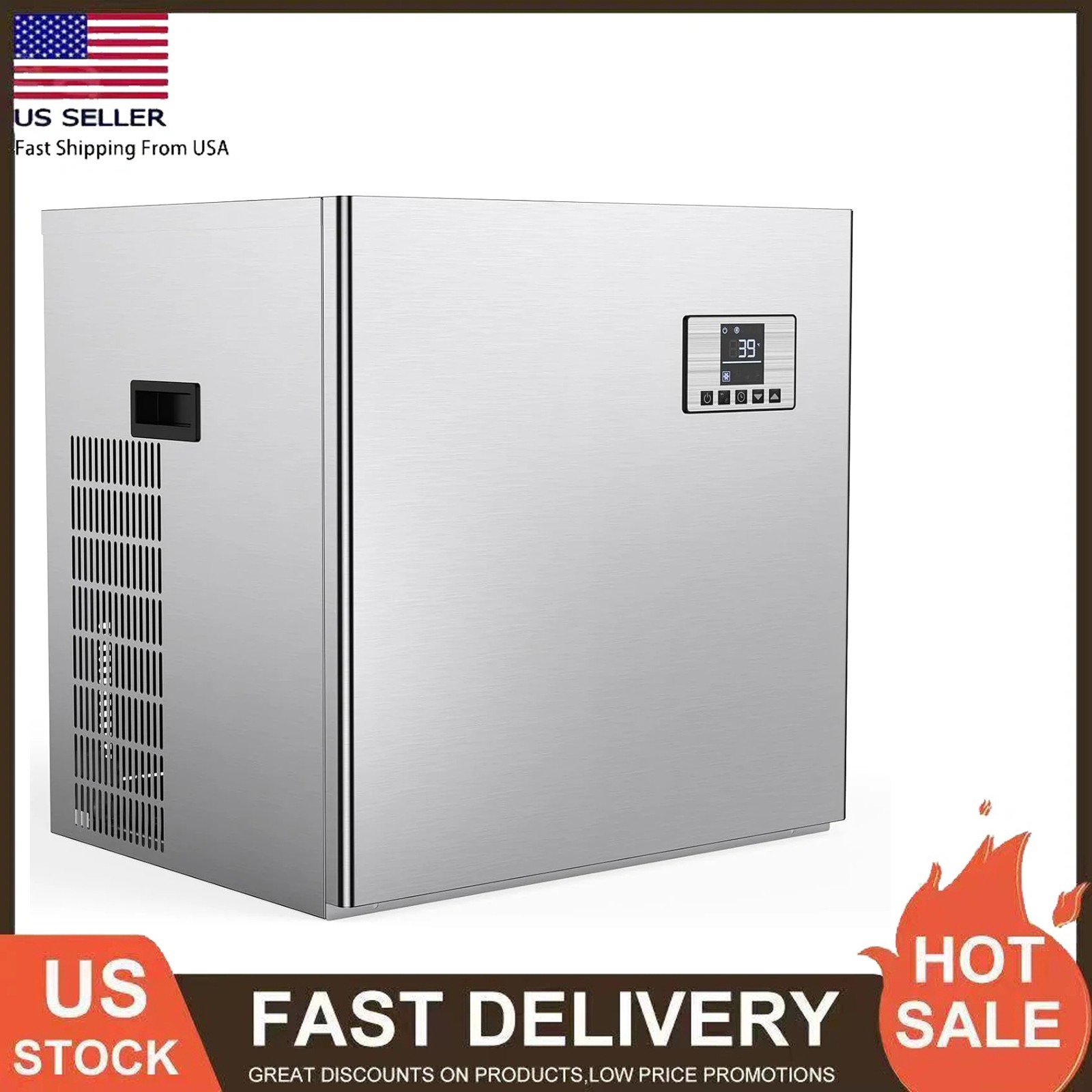 Commercial Ice Maker Machine – Head, 580 Lbs/Day Stainless Steel Ice Machine