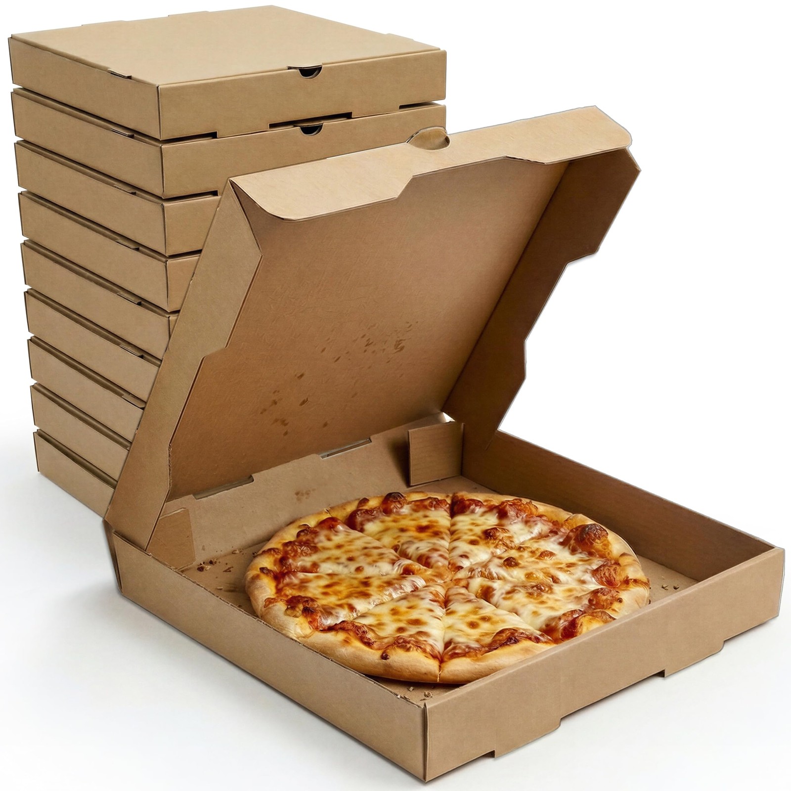 BOARDS+ Pizza Boxes 12 x 12 x 1.75 Inches (15 Pack) | Kraft 12″,