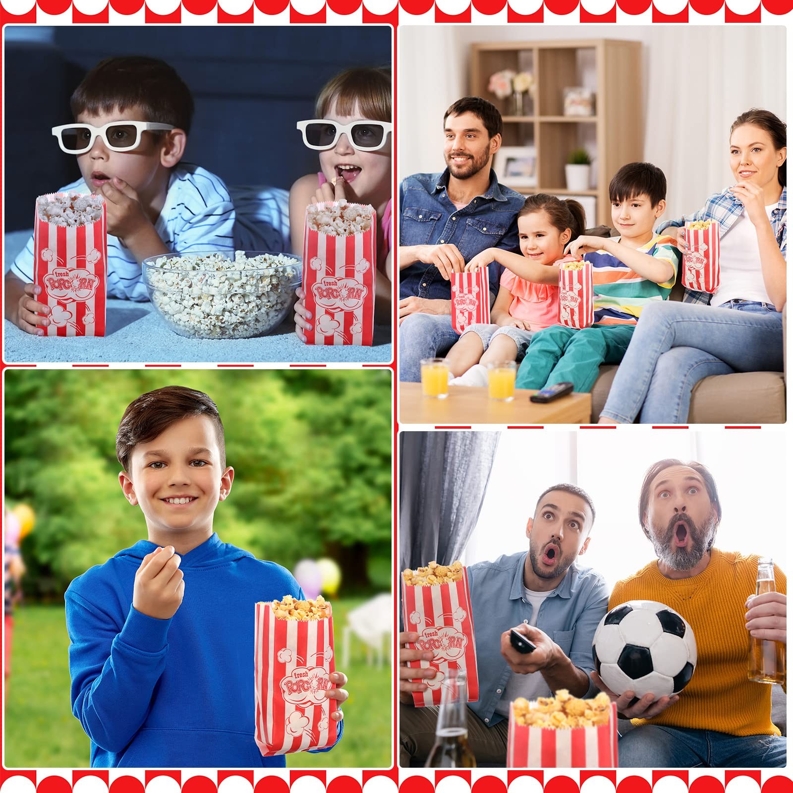 Potchen 502 Pieces Popcorn Machine [‘red’, ‘white’, ‘silver’, ‘plastic’]