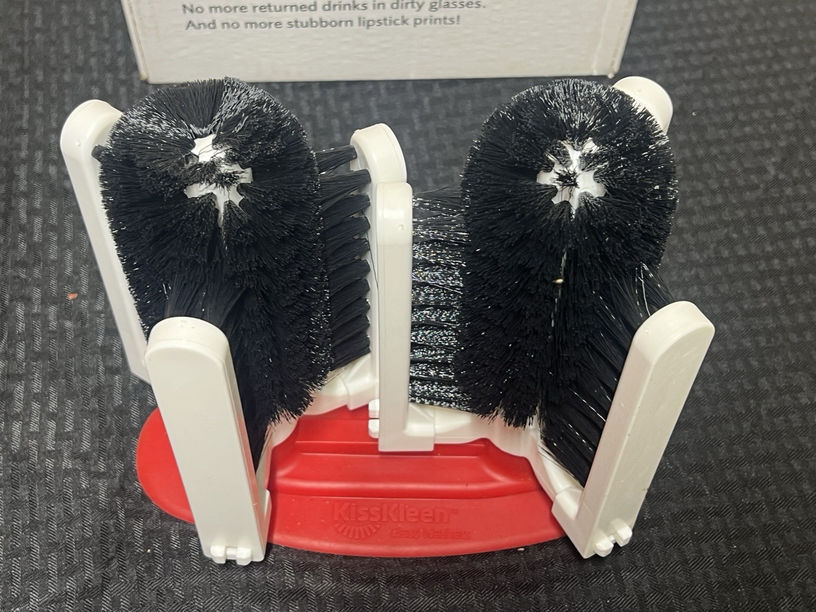 KissKleen KGW-0813 Manual Glass Washer with 2 Brushes *NIB*