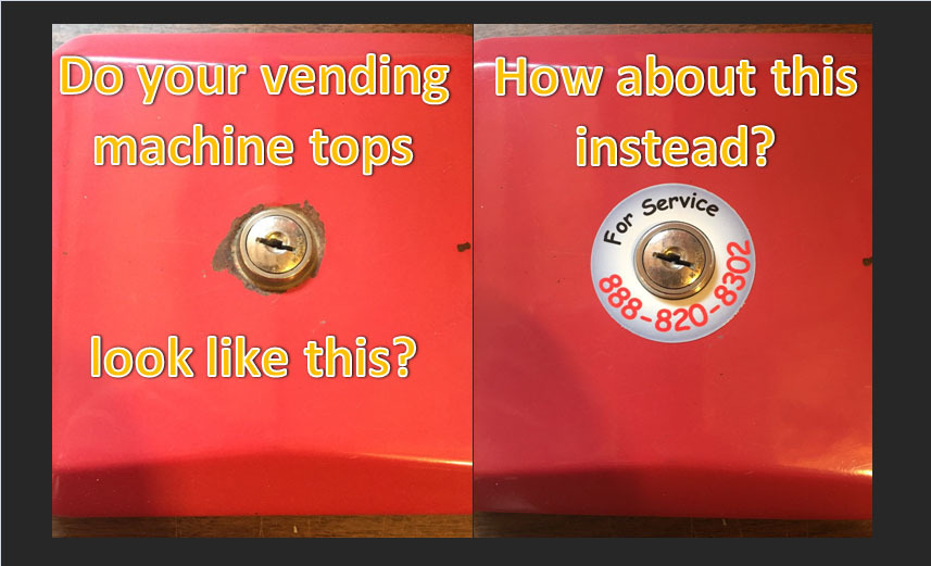 6 Lock Toppers Stickers Bulk Vending Key Lock Contact Service