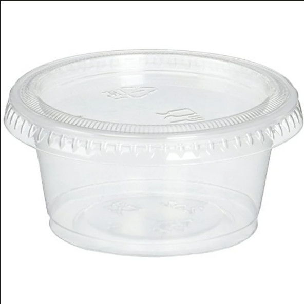 plastic portion cups with lids 2 oz