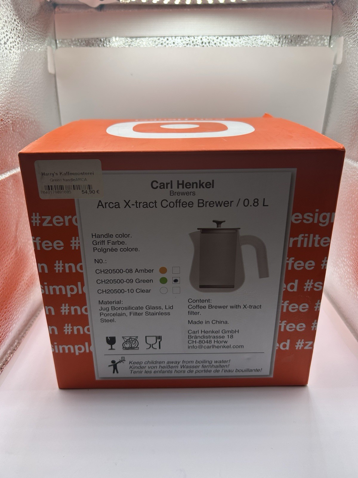 Carl Henkel Arca X-tract 0.8 L Green Coffee Brewer