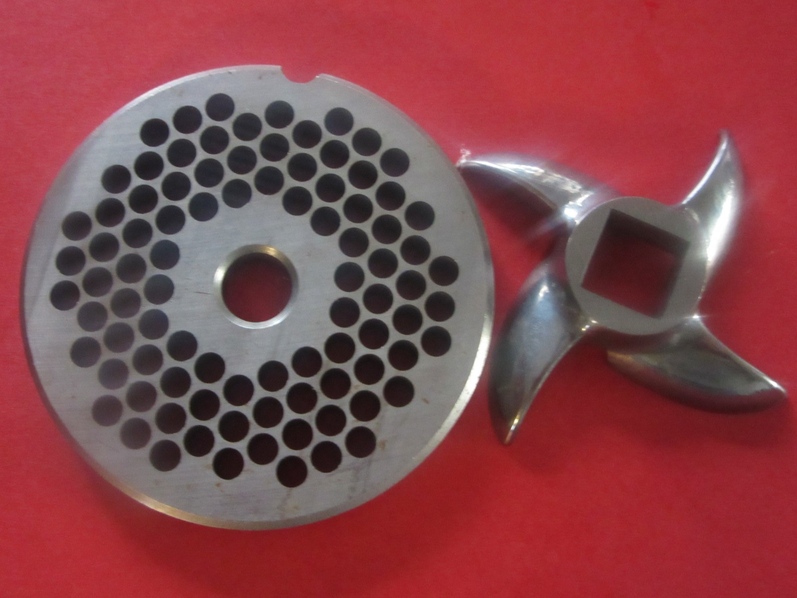 Combo *ITALY* #12 x 3 mm SMALL grind holes plate AND KNIFE Meat Grinder