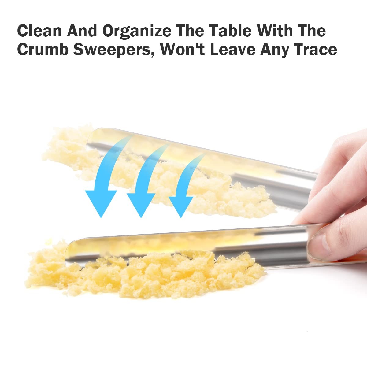Restaurant Crumb Sweepers, Cleaner, High 150 x 20mm, Silver