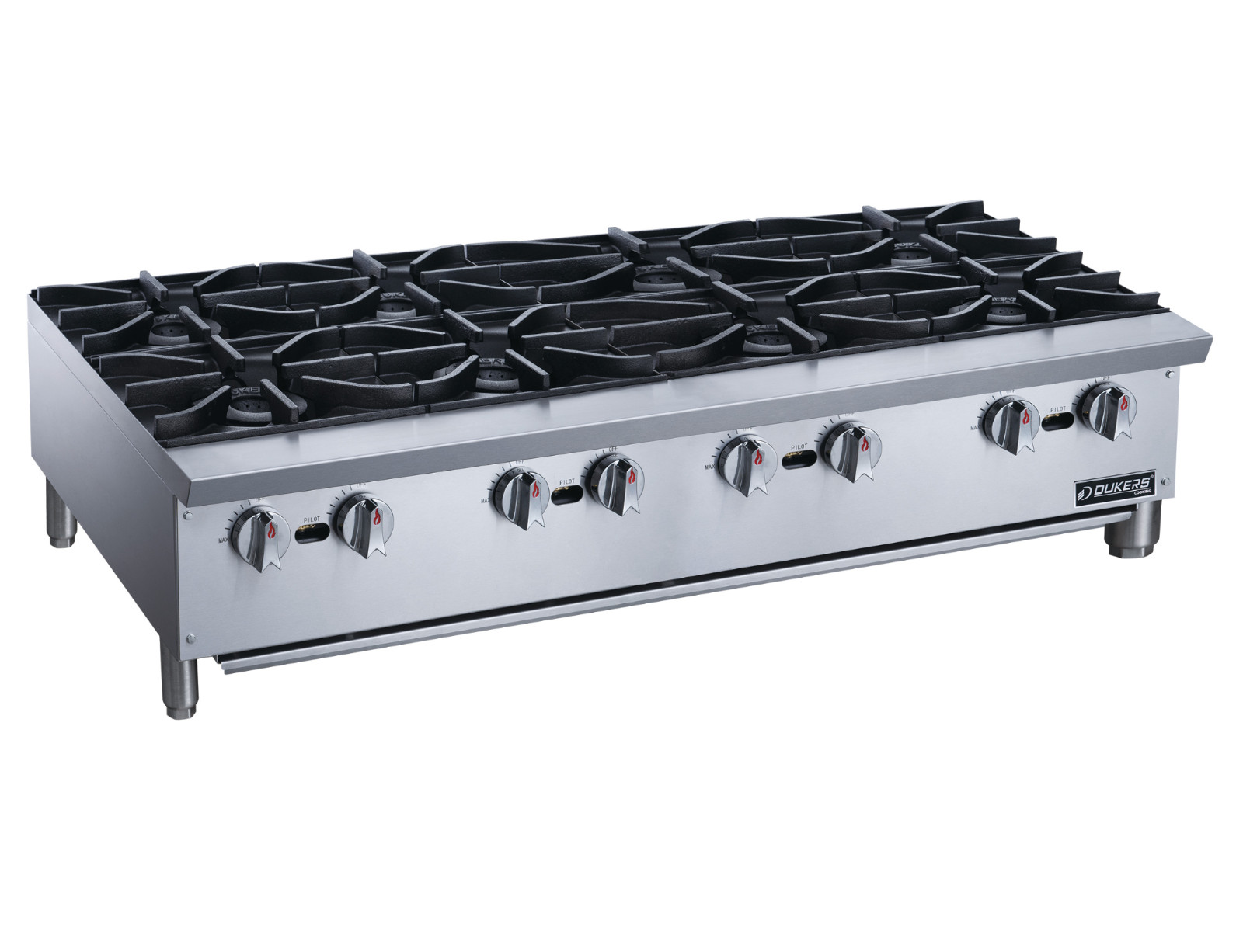 NEW 48″ Hotplate Countertop 8 Lift-Off Burners Natural Gas Dukers DCHPA48 #1324