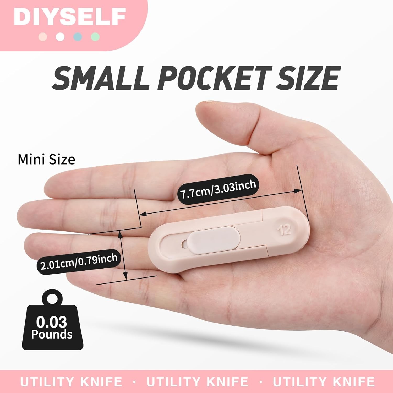 8 Pack Mini Box Cutters, Safety Box Cutter, Box Opener, and Retractable Utility
