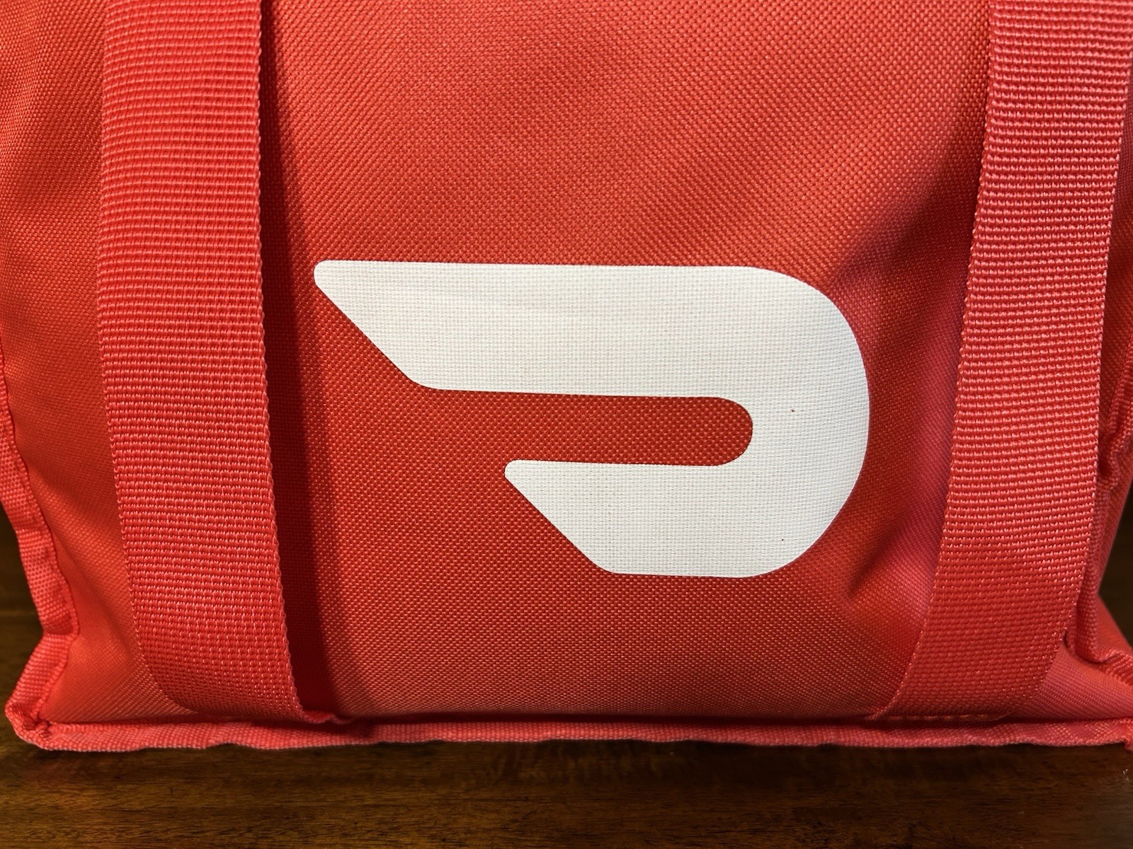 DoorDash Insulated Food Delivery Bag Tote Dasher Zippered Red 14x10x9.5 DDH686x