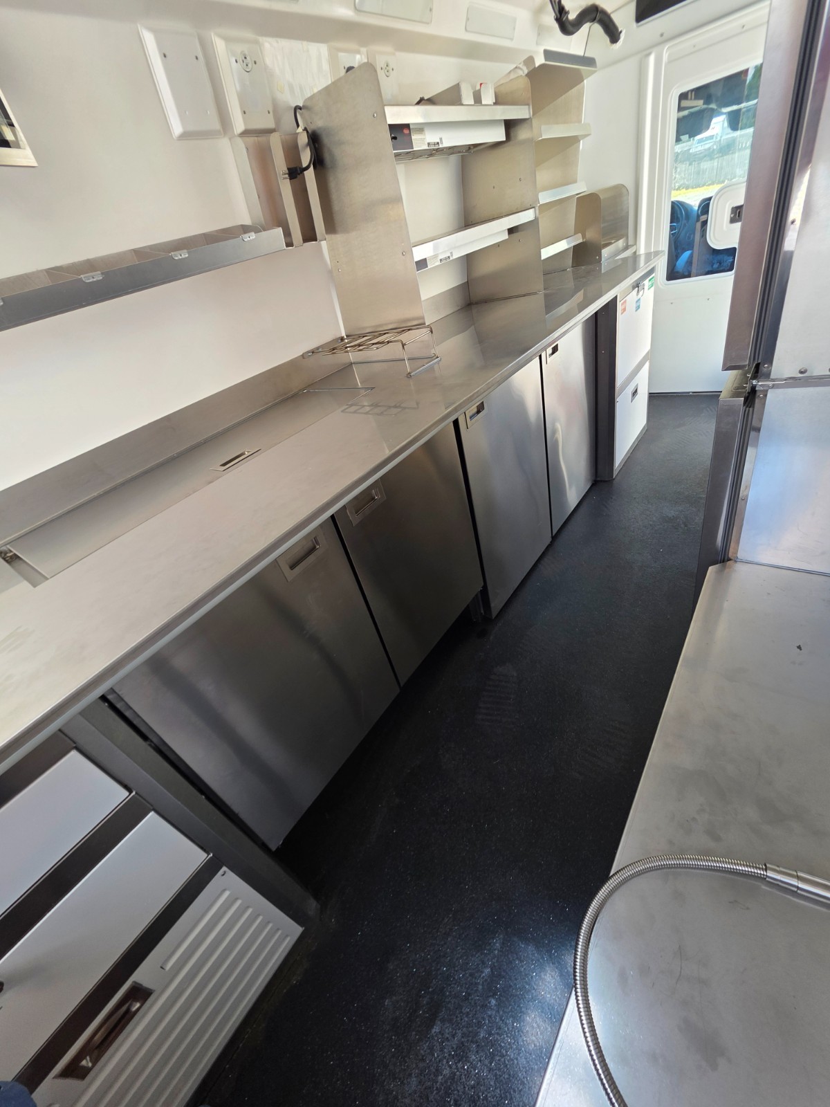 4-Compartment Refrigerator Unit – Commercial Grade Food Truck (Stainless Steel)