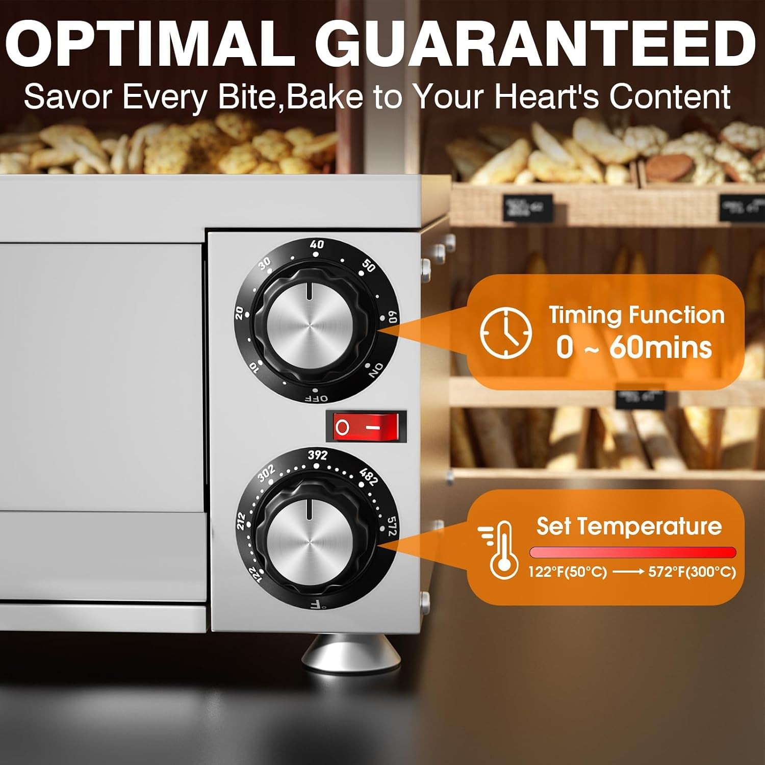 PYY Pizza Oven Indoor Electric Countertop Commercial Stainless