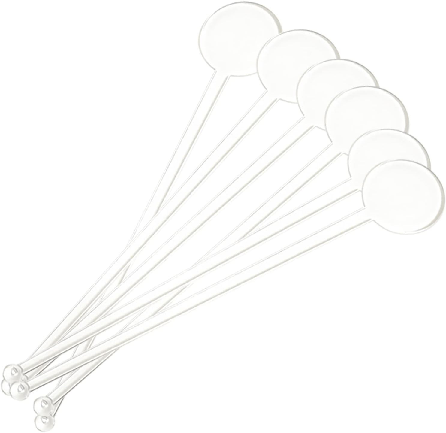 160Pcs Cocktail Swizzle Sticks, 7 Inches Transparent Coffee Stirrers Disposible