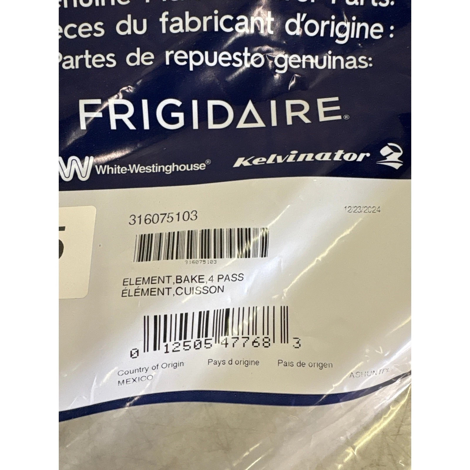 Frigidaire 316075103 Oven Bake Element for Electric Ranges and Stoves Parts