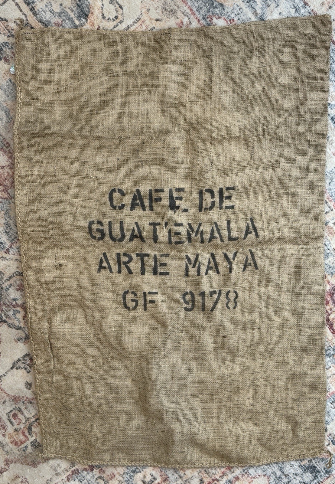 Vintage Guatemala Coffee Burlap Sack Clean Coffee 150 LBS Rustic Farmhouse Decor