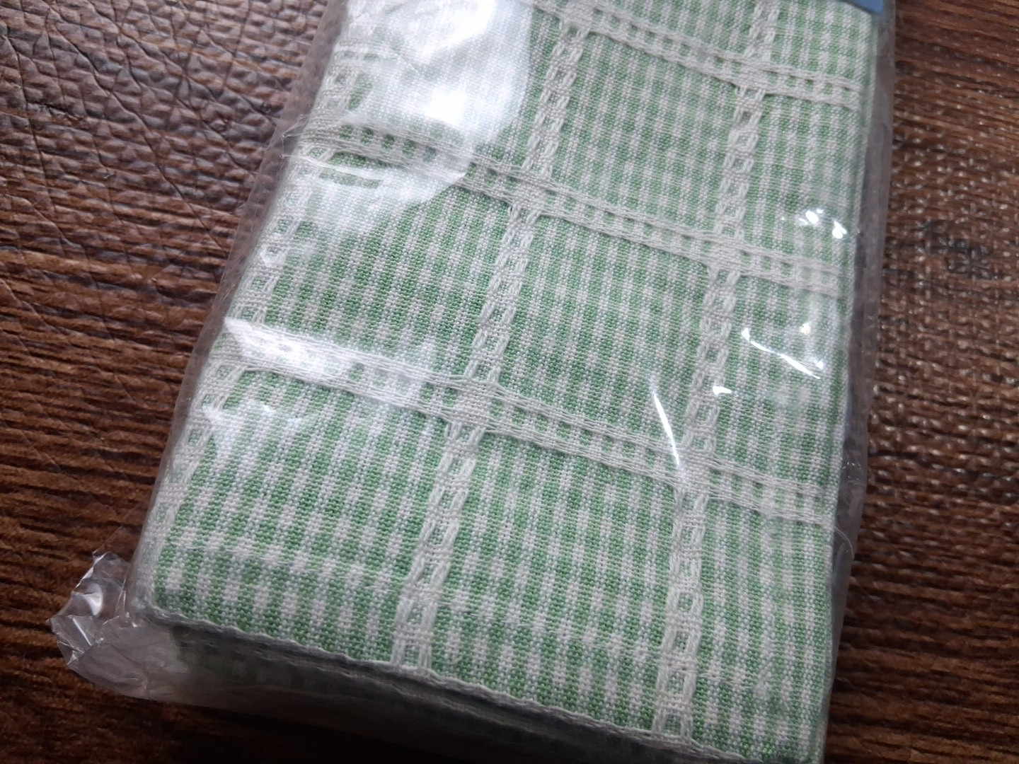 Pavilion Collection 4 Green Fabric Napkins India Cotton NIB