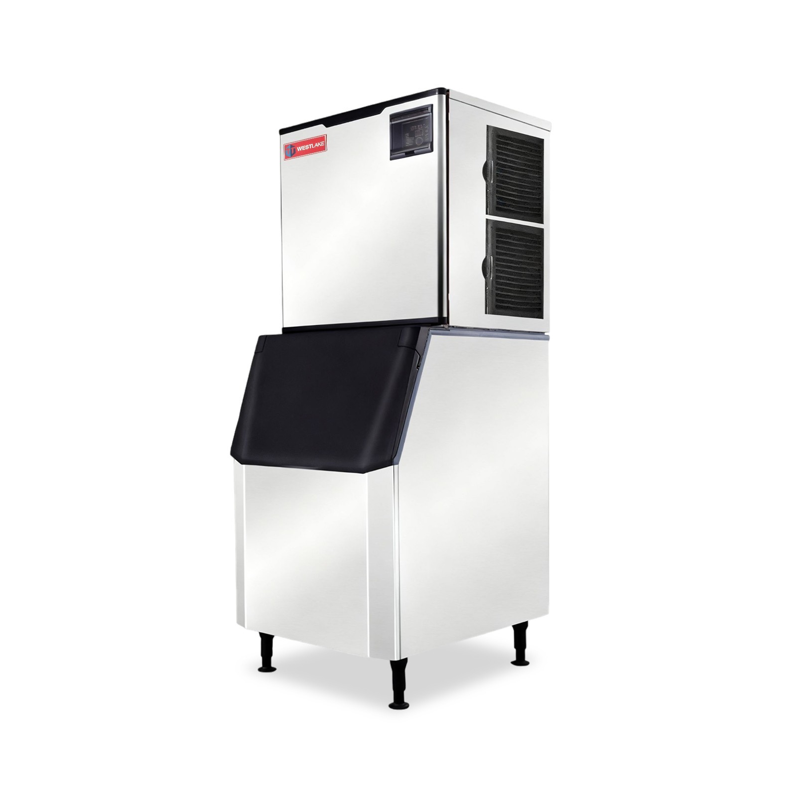 Commercial Ice Maker 1000 lbs/day, WESTLAKE Full Cube Machine w/ 440 lbs Bin