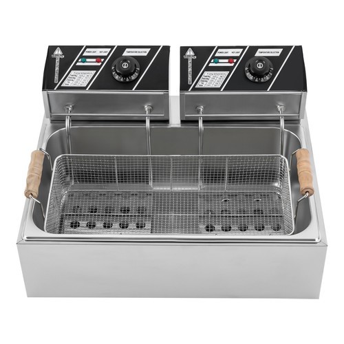 3400w Commercial Electric Deep Fryer 6l+6l Dual Tank Commercial W/ Fry Basket US