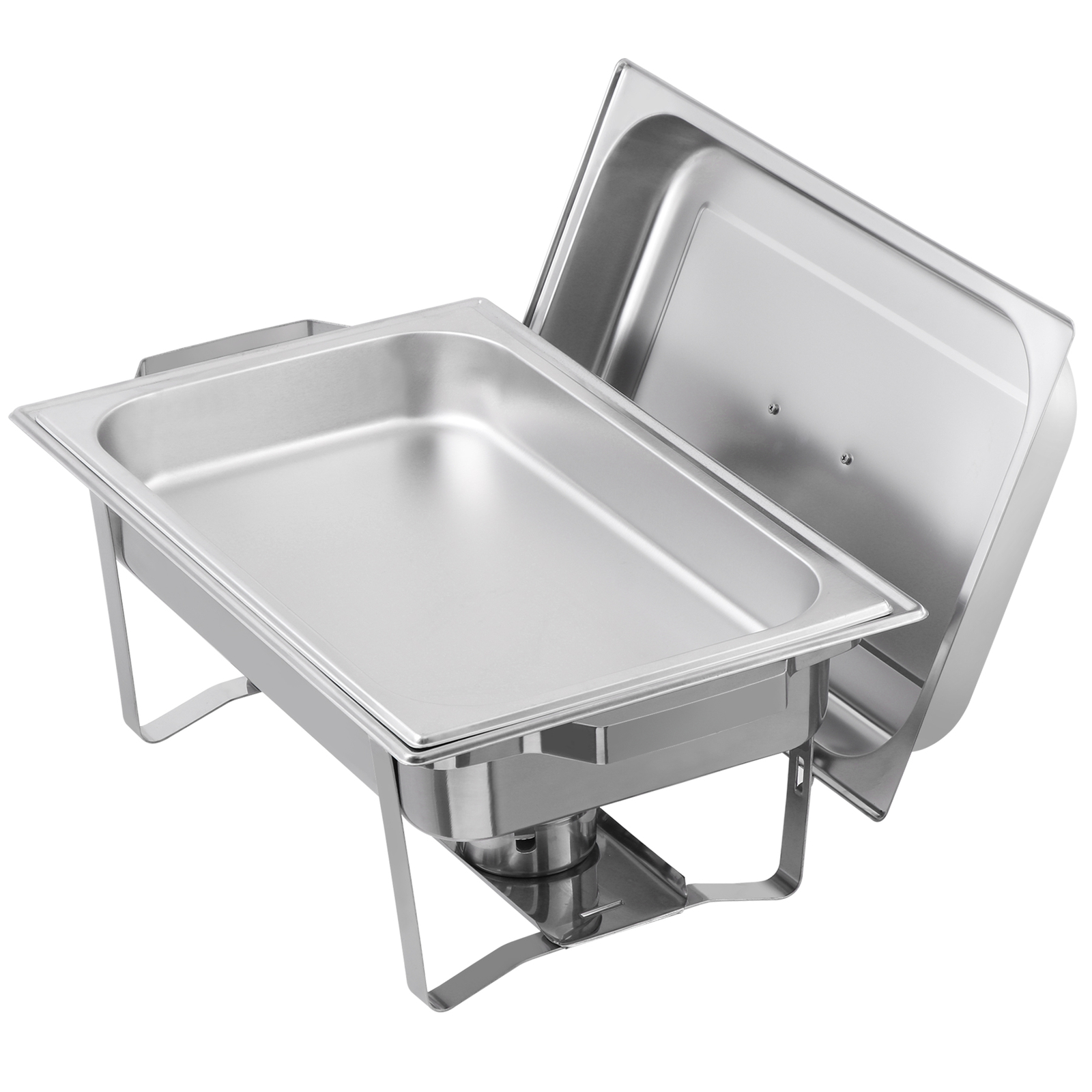4 Pack Chafing Dish High Grade Stainless Steel Chafer Complete Set Silver 8QT