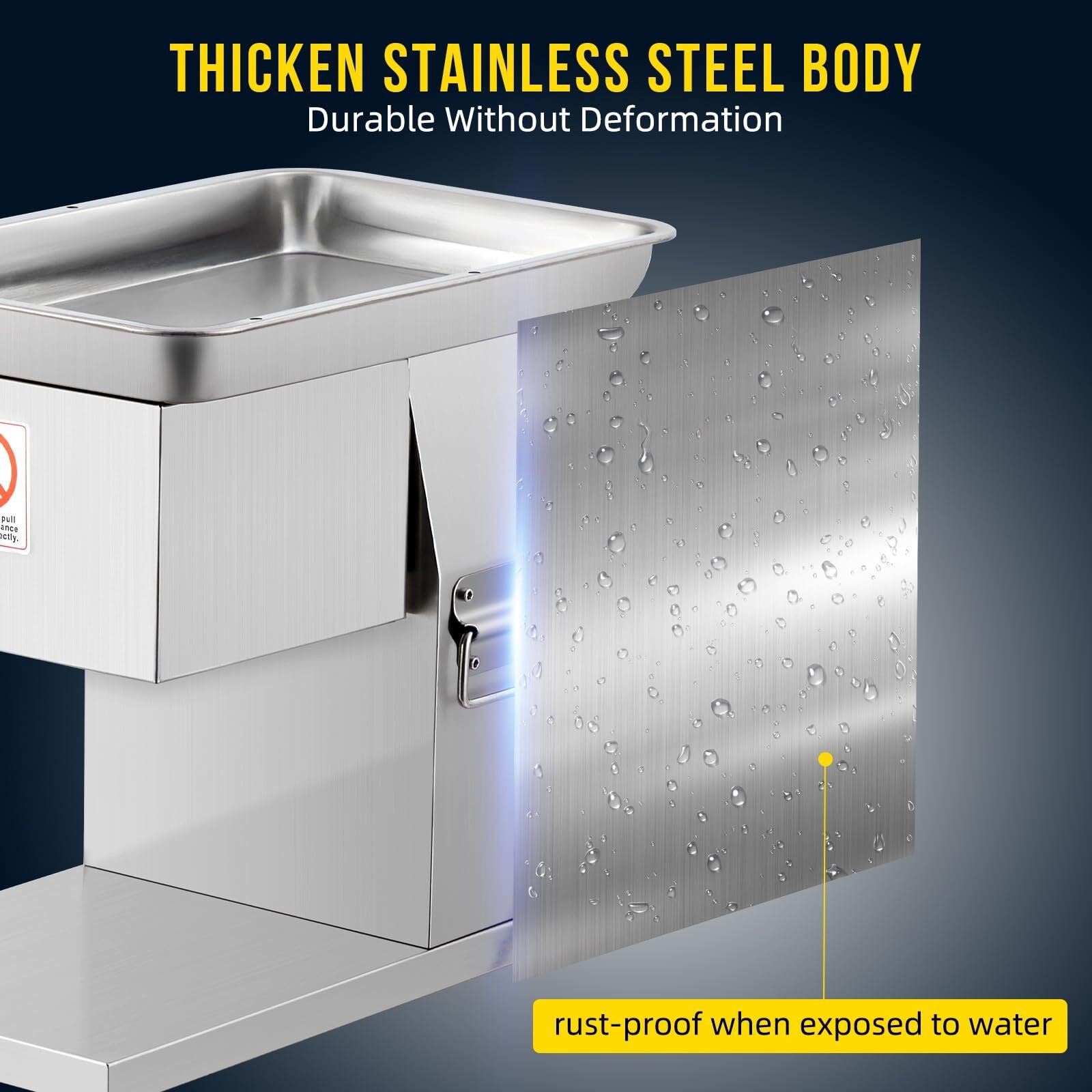 Commercial Stainless Steel Meat Slicer Cutting Machine Up to 250kg(551lb)/H