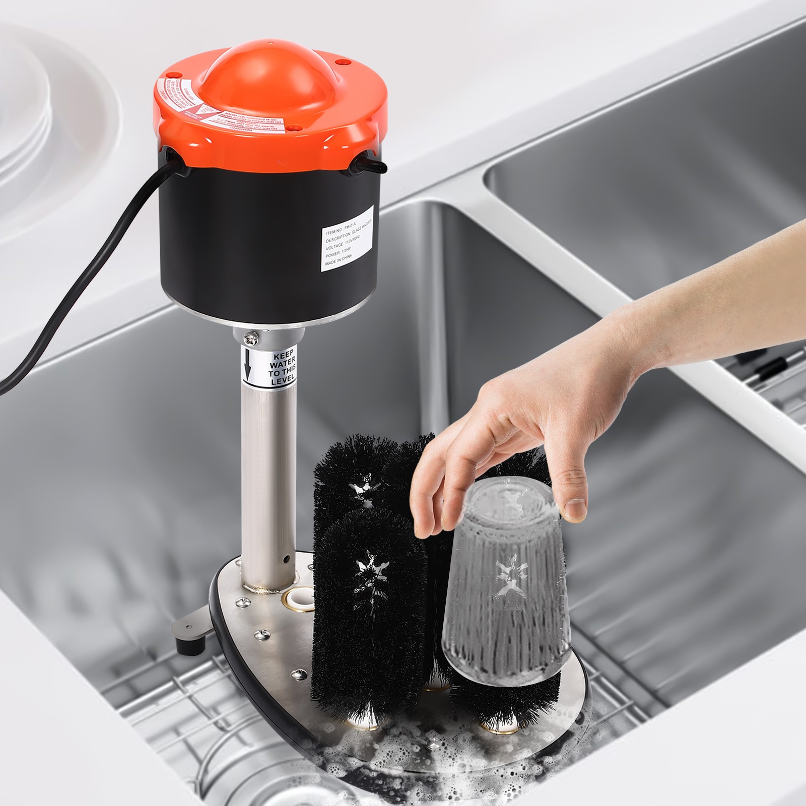 Electric Cup Washer Commercial Glass Washer Wine Glass Cleaning Machine