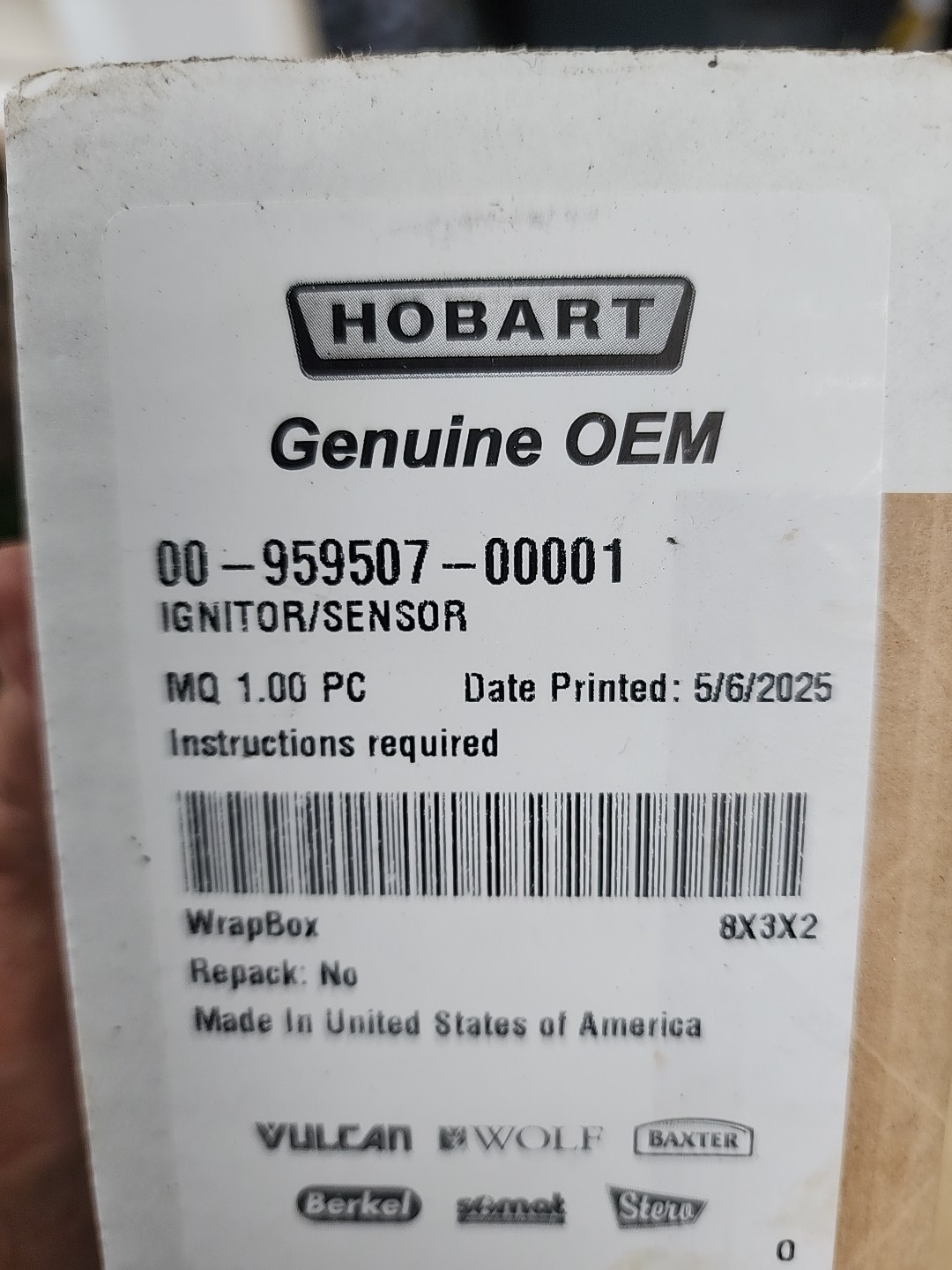Hobart/ Vulcan Ignitor/sensor