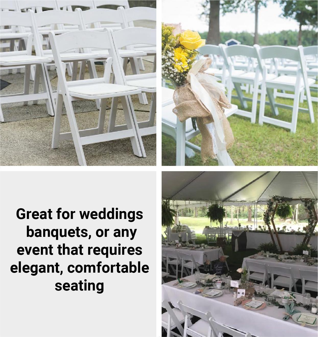 Padded Folding Chairs 4 Pack Natural Wood Resin Comfy Event Chair Indoor Outdoor