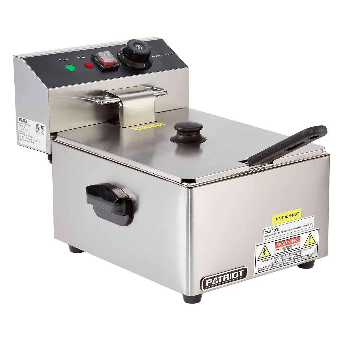 Patriot EF6L 15 lb. Light Duty 120V Electric Countertop Fryer 11-3/4″W With B…